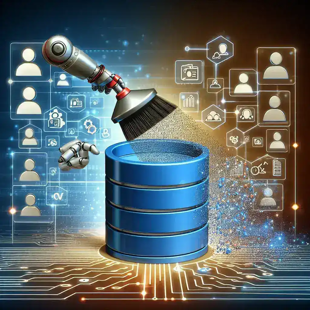 "AI-Enhanced CRM Data Cleaning Software Interface - Showcasing Intelligent Automation for Improved Customer Relationship Management"